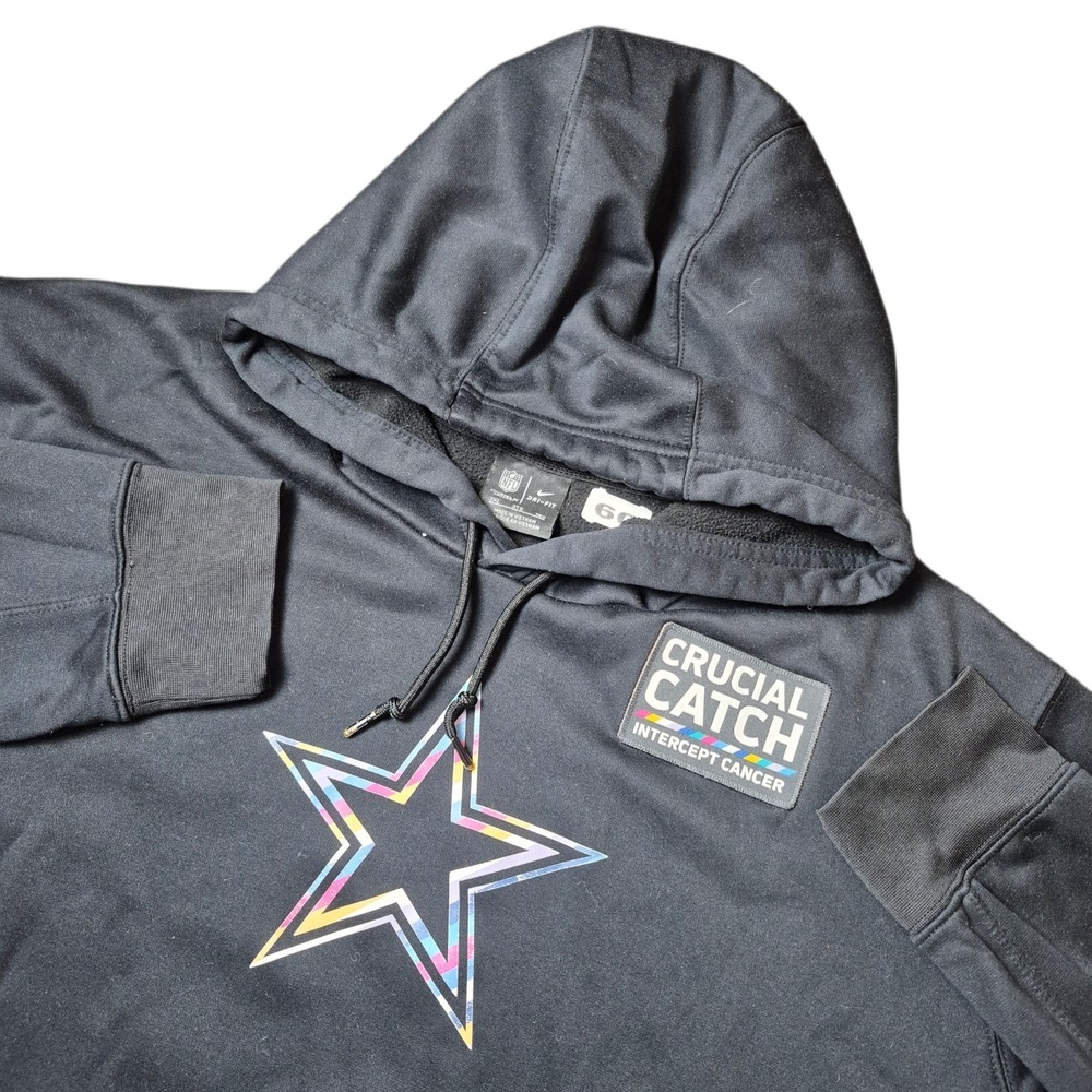 Nike Men's 3XL Black Player Issued Dallas Cowboys Crucial Catch Hoodie